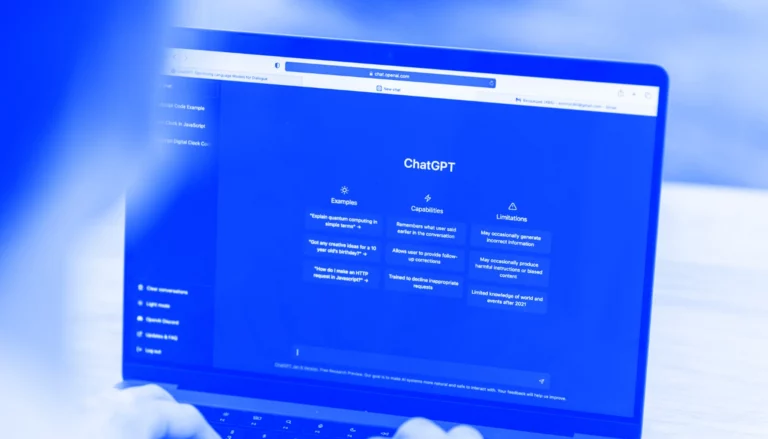 Person hat die ChatGPT-Website geöffnet.